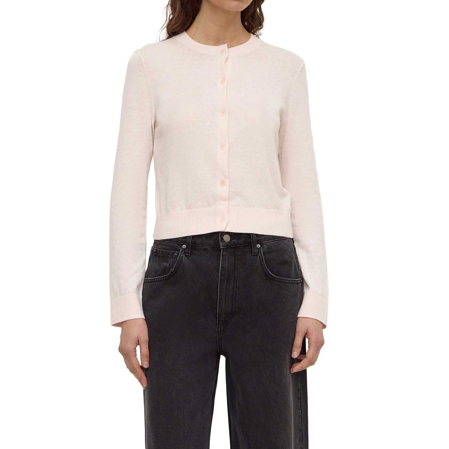 Assembly Label Orina Cotton Cashmere Cardigan Soft Rose